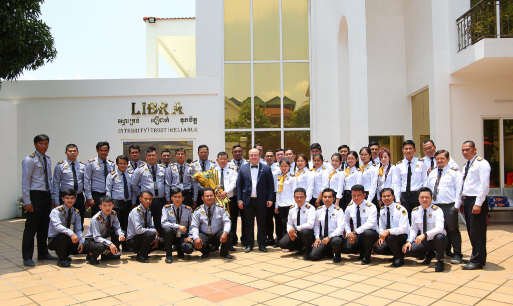 staff of libra company with CEO